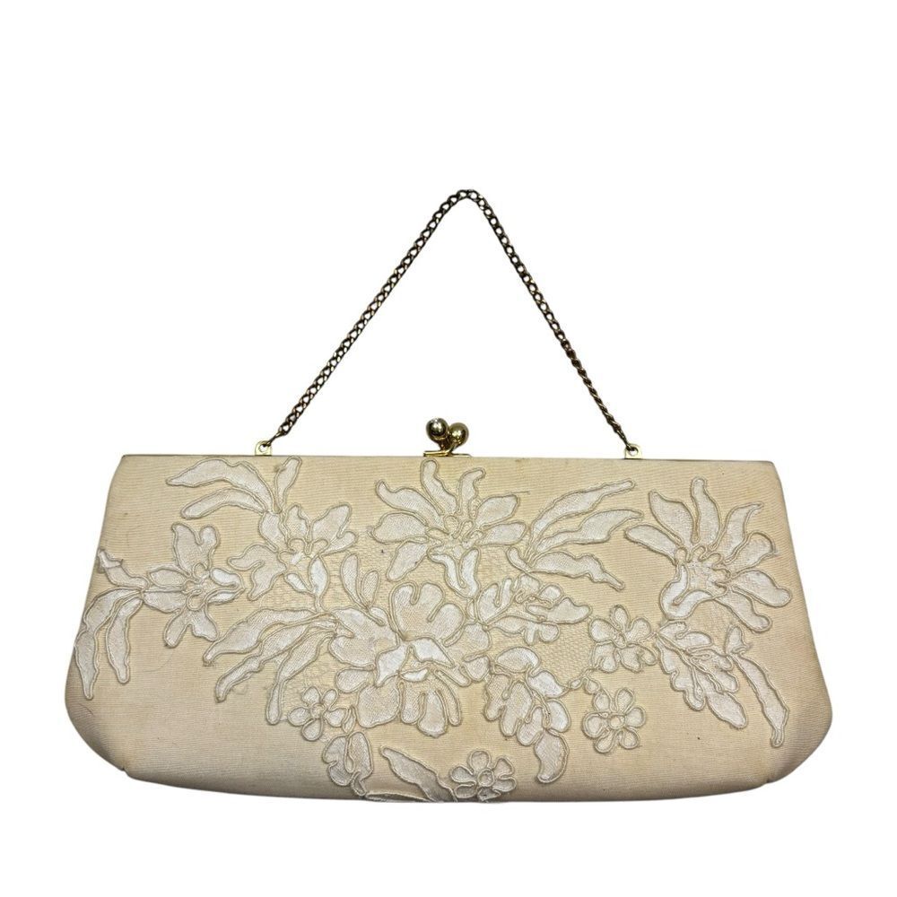 Vintage Ladies After Five Brand Chain Strap‎ Kiss Lock Evening Bag